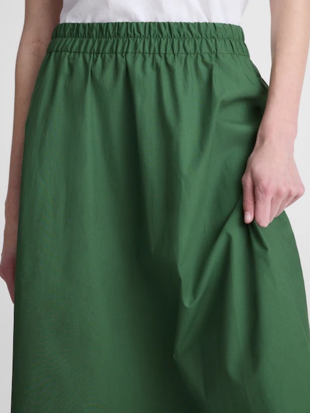 Madewell A-Line Midi Skirt in Poplin - Picture 5 of 8